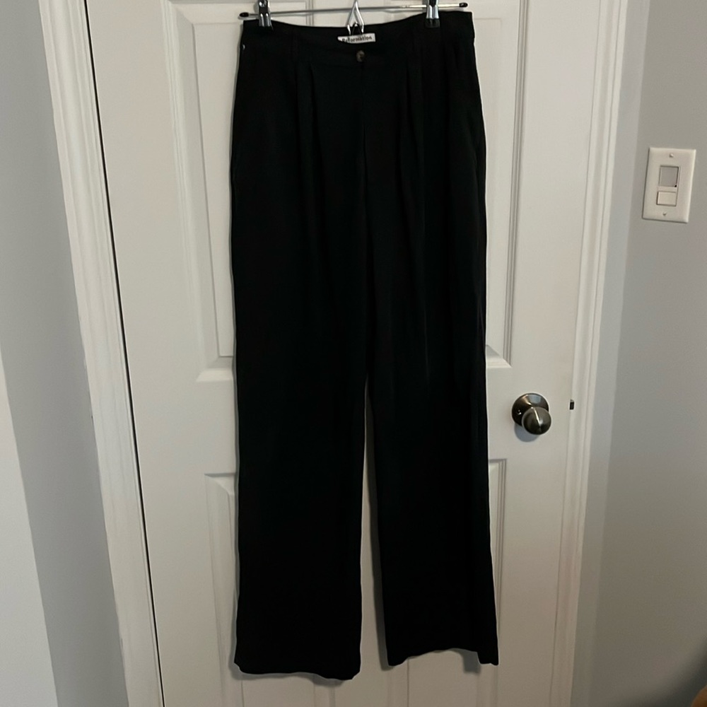 REFORMATION MASON PANT - BLACK